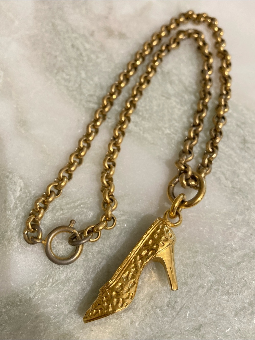 Salvatore Ferragamo Vintage High Heel Pendant Necklace